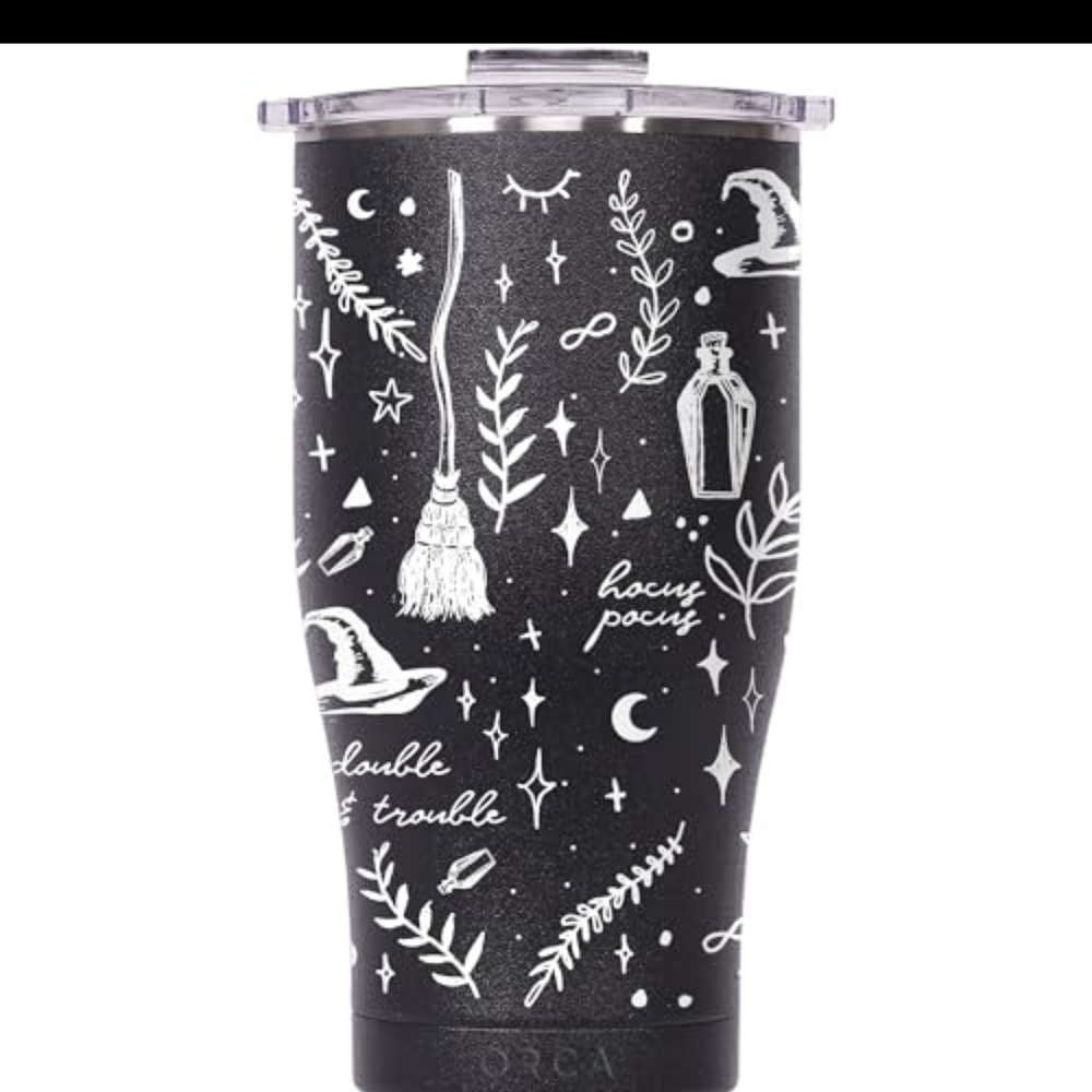 SOLD OUT!!  Orca Black and White  Travel Cup Tumbler 27oz - Picture 5 of 8
